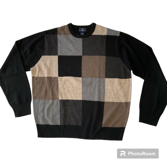 Dockers Men's Patchwork Plaid Sweater Size L - Picture 1 of 8